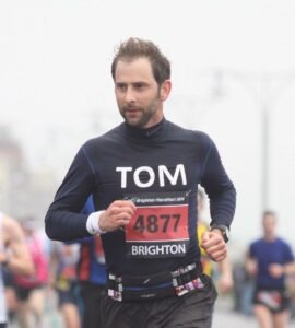 Tom Goom the running physio running the Brighton marathon