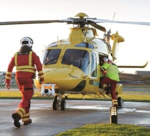 Dorset & Somerset Air Ambulance staff on task