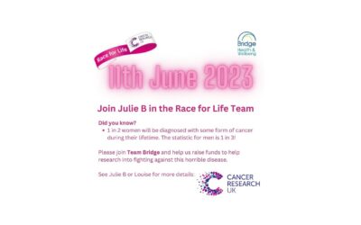 Join Team Bridge in Race for Life Bournemouth and raise money for life-saving cancer research